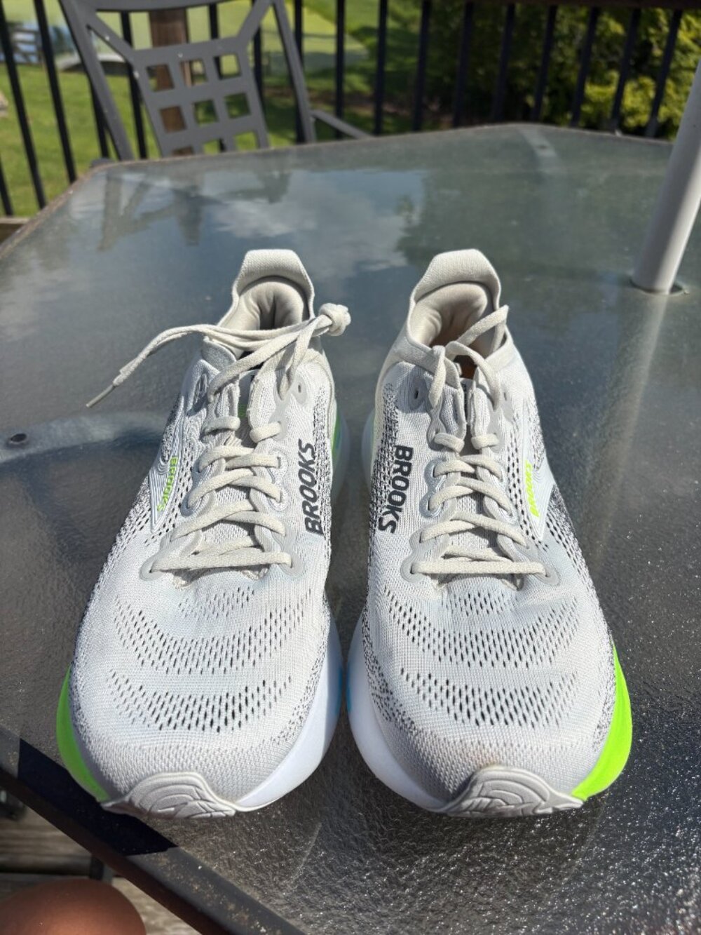 Brooks Adrenaline GTS 25 Mens 10.5 Running/Walking Shoes Gray Neon B/G Colorway - Picture 2 of 7